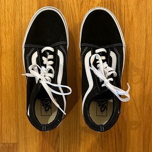 Vans Classic Black and White Lace-Up Shoes